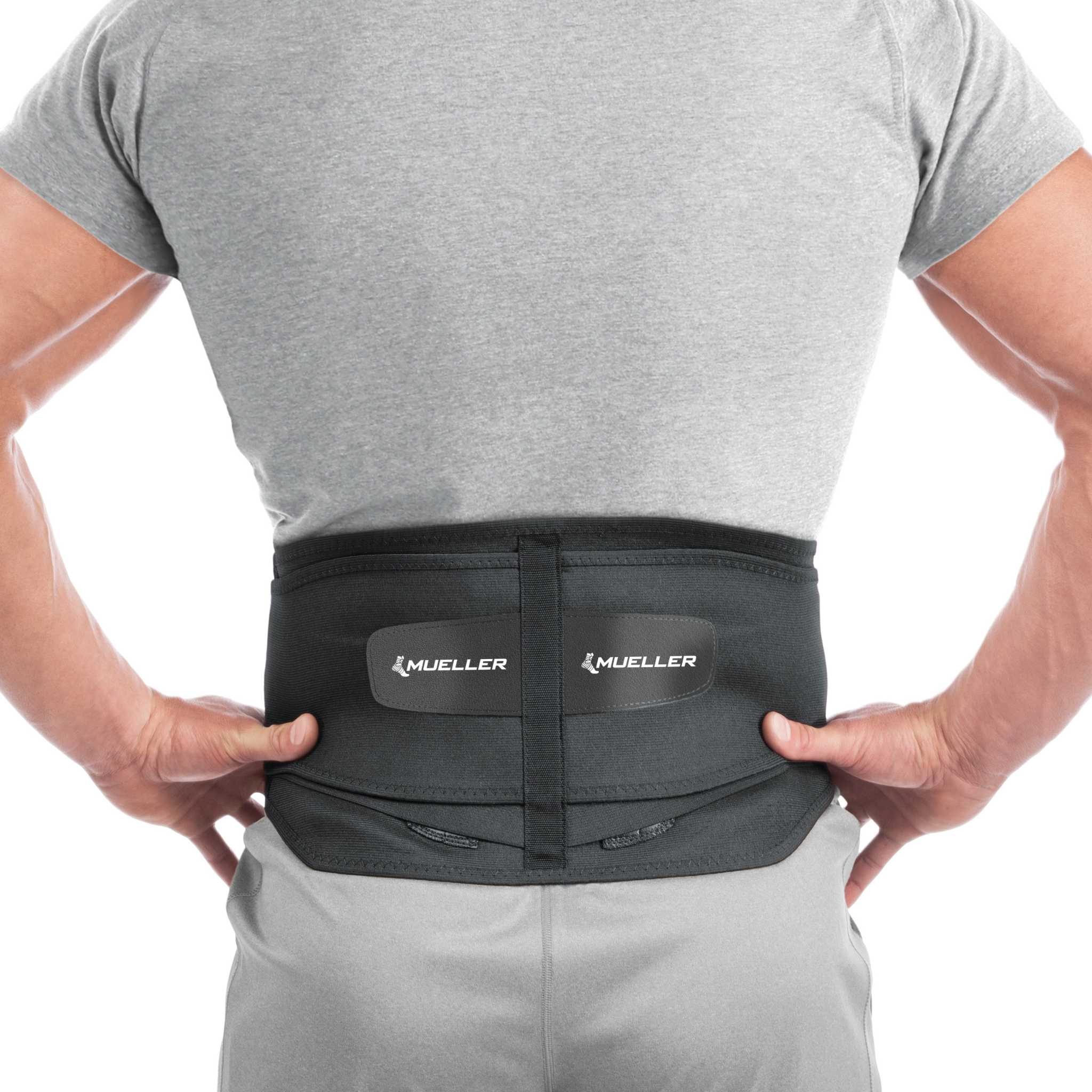 Mueller® Adjustable Lumbar Back Brace with Removable Pad, Unisex, One
