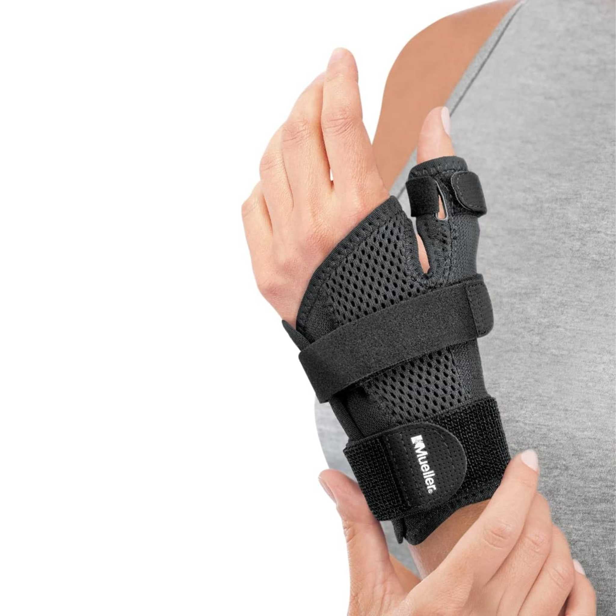 Mueller® Reversible Thumb Stabilizer, Unisex, One Size Fits Most - Black
