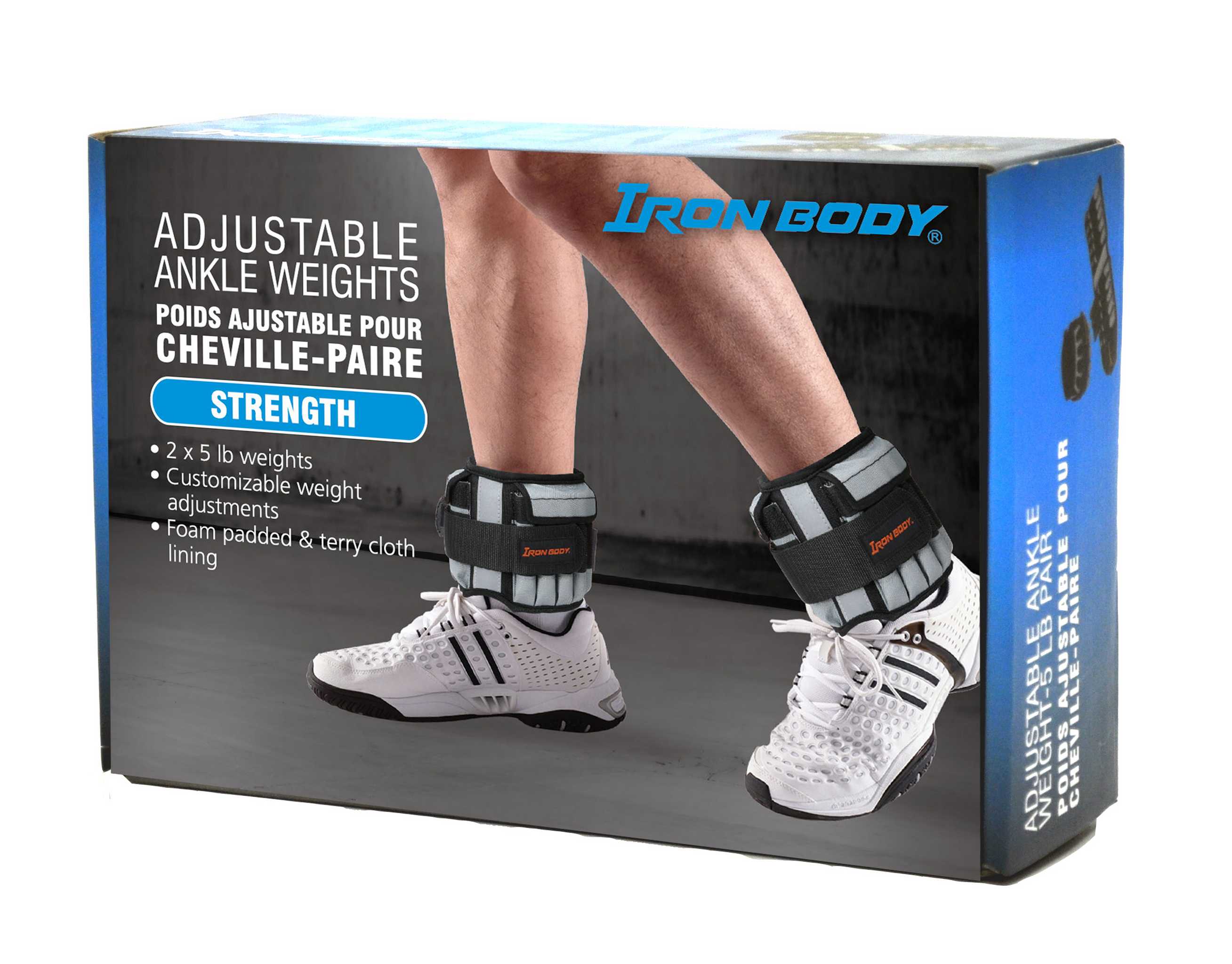 Deluxe Adjustable Ankle Weights Available in 5 lb. 2 x 2.5 lb. or 10 lb. Pairs 2 x 5 lb