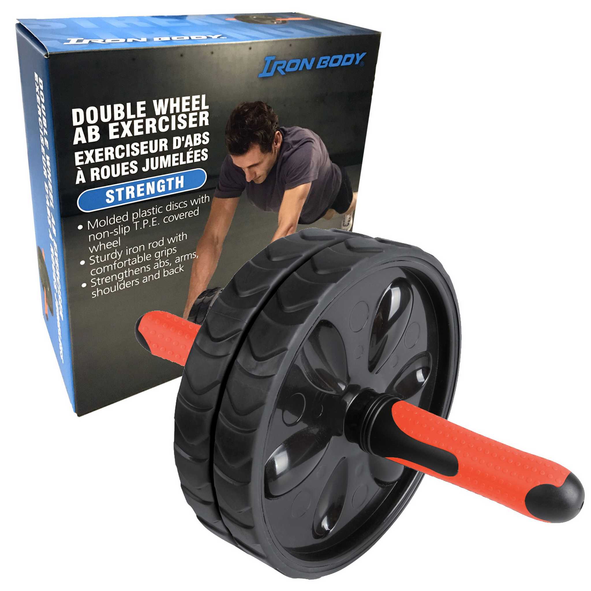 Ab Rider Exerciser Deluxe Ab Roller, Double Wheel Upper Body Exerciser, Exclusive Design