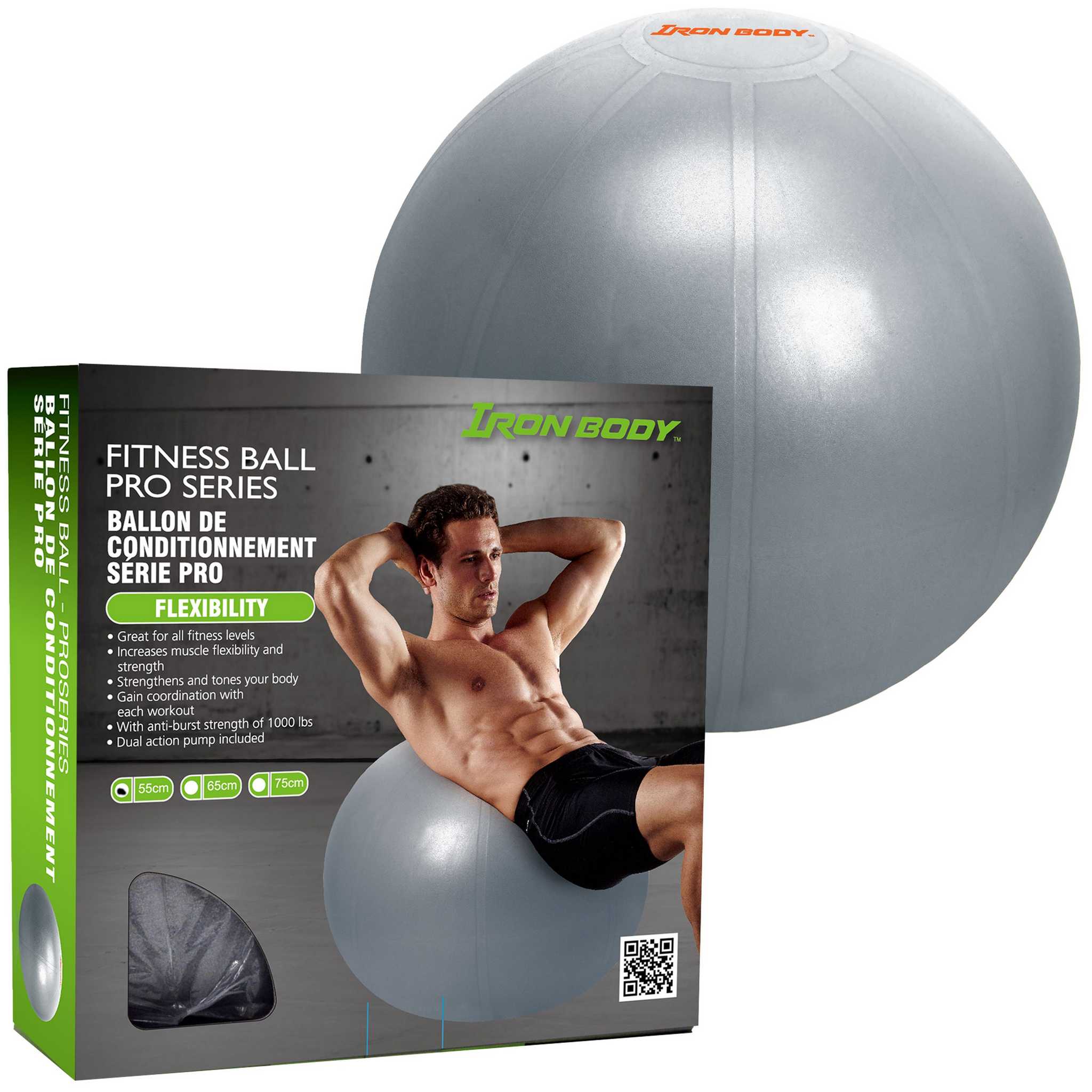 Pro Series Exercise Ball Pump Included Available in 55 65 75 cm