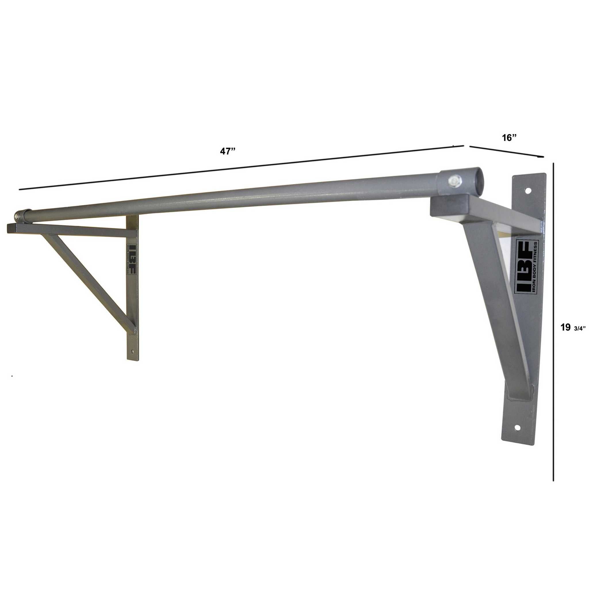 Sturdy Bar Wall-Mounted Pull-Up Bar, Heavy-Duty Steel, Home or Commercial Use