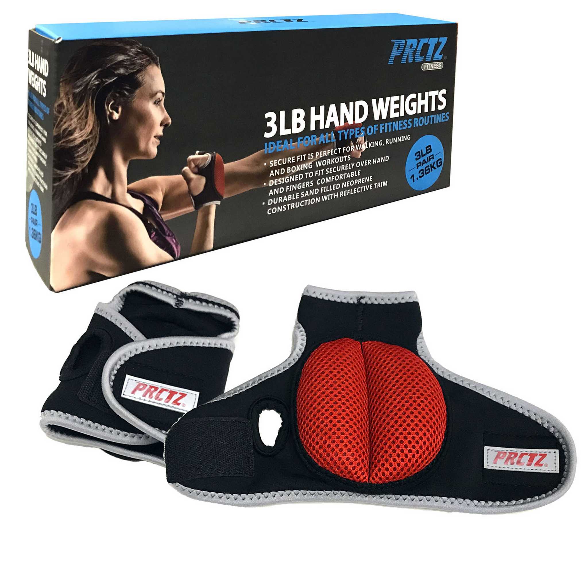 3 lb. Weighted Gloves Pair 2 x 1.5 lbs